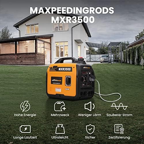 MaXpeedingRods Inverter Generator 3300W - Benzine, 4-Takt met USB & 230V
