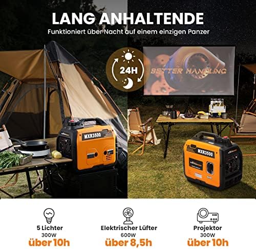MaXpeedingRods Inverter Generator 3300W - Benzine, 4-Takt met USB & 230V