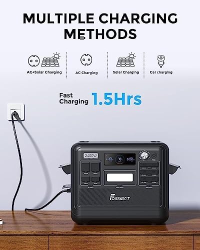 FOSSiBOT F2400 Draagbare Powerstation 2048Wh LiFePO4 - 4800W AC Piekvermogen